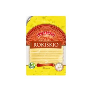 Sūris fermentinis 48% pjaustytas riekutėmis, ROKIŠKIO, 150 g